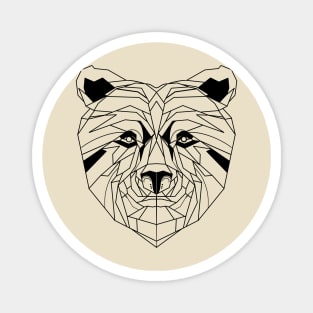 GRIZZLY Bear black line art Magnet